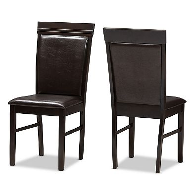 Baxton Studio Modern Espresso Chair & Table Dining 5-piece Set