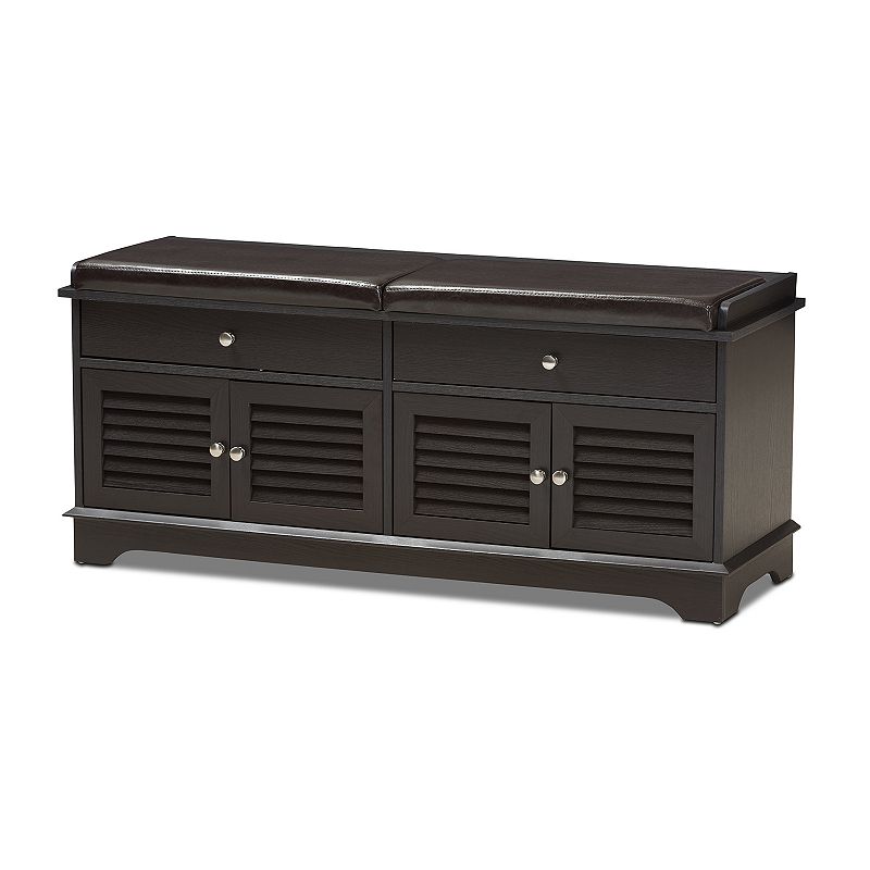 46270349 Baxton Studio 2-Drawer Modern Storage Bench, Dark  sku 46270349
