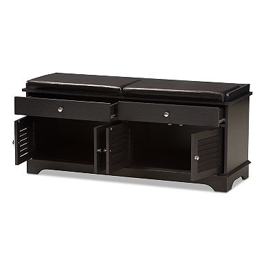 Baxton Studio 2-Drawer Modern Storage Bench