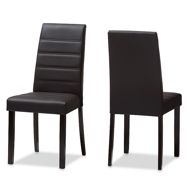 46270351 Baxton Studio Modern Espresso Dining Chair 2-piece sku 46270351
