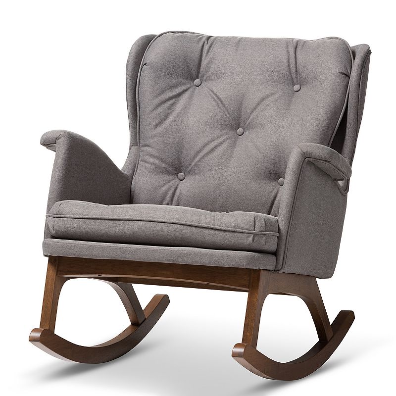 81154171 Baxton Studio Mid-Century Gray Rocking Chair, Grey sku 81154171