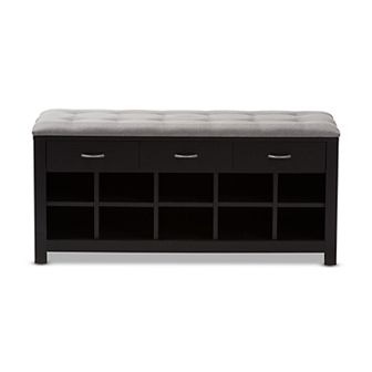 Baxton Studio Modern Espresso Entryway Bench