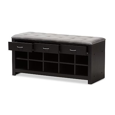 Baxton Studio Modern Espresso Entryway Bench