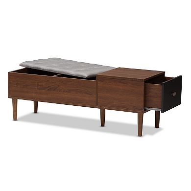 Baxton Studio Mid-Century Storage Bench