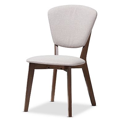 Baxton Studio Mid-Century Gray Cahir & Table Dining 5-piece Set