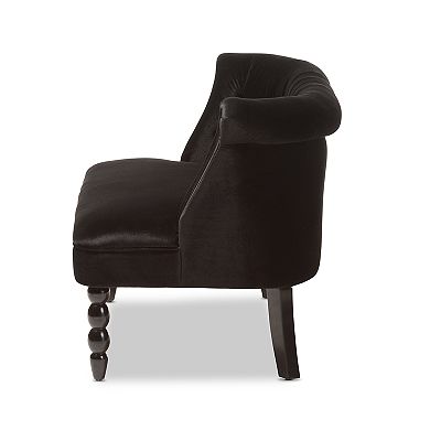 Baxton Studio Modern Black Loveseat