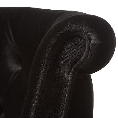 Baxton Studio Modern Black Loveseat