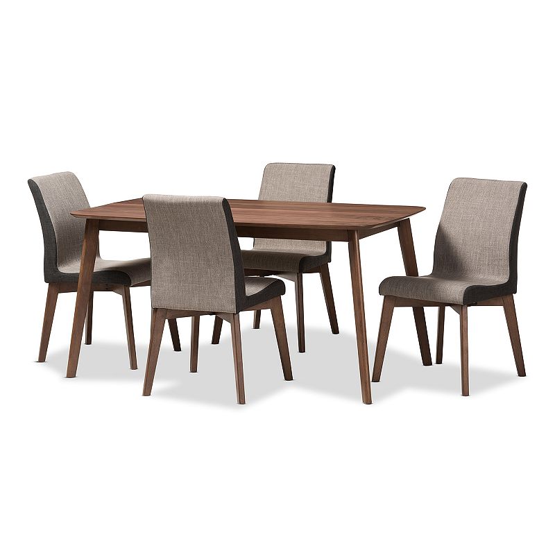 20773272 Baxton Studio Mid-Century Beige Chair & Table Dini sku 20773272