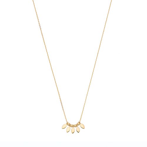 14k Gold Marquise Dangle Necklace