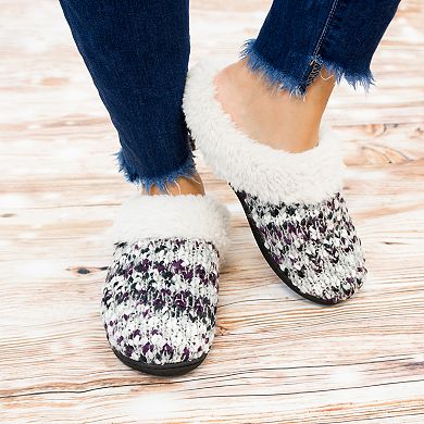 isotoner Amanda Chunky Sweater Knit Hoodback Women's Slippers