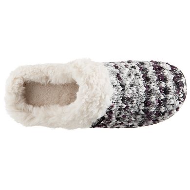 isotoner Amanda Chunky Sweater Knit Hoodback Women's Slippers