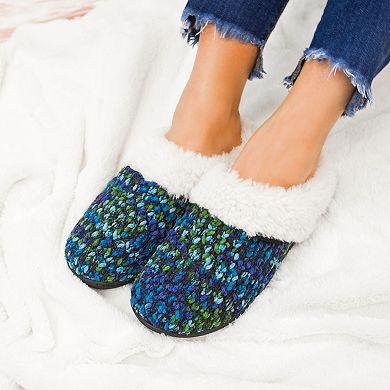 isotoner Amanda Chunky Sweater Knit Hoodback Women's Slippers