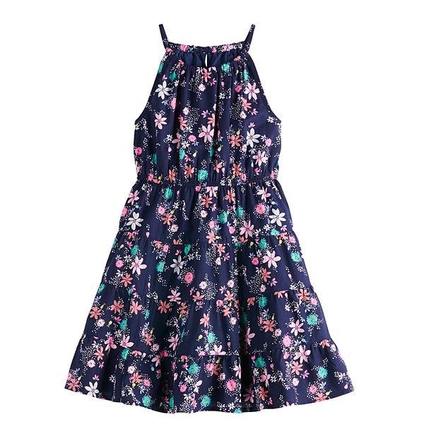 Girls 4-12 Sonoma Goods For Life® Floral Tiered Halter Dress