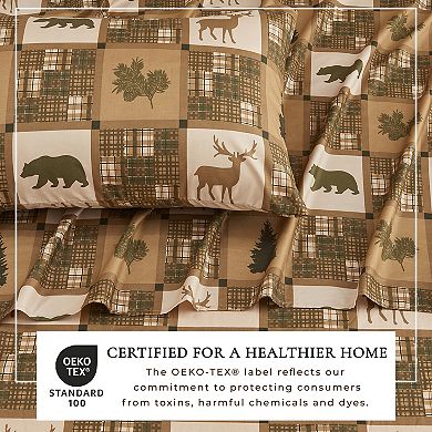 Madelinen® Lodge Printed Brushed Printed Sheet Set