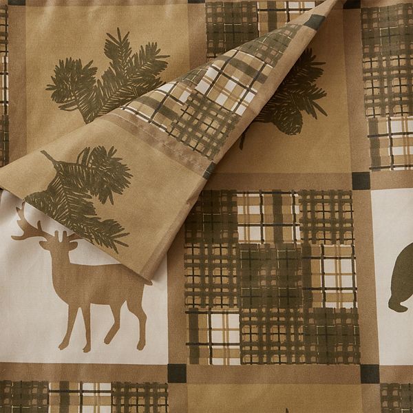 Madelinen® Mountain Printed Microfiber Sheet Set - Forest Plaid (KING SET)