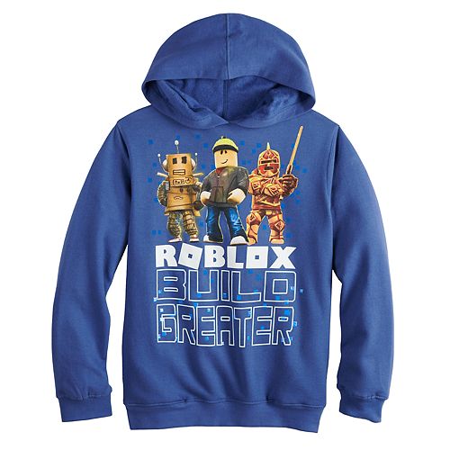 Boys 8 20 Roblox Fleece Pull Over Hoodie - blue nike boy roblox