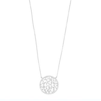 Sophie Miller Sterling Silver Cubic Zirconia Round Necklace