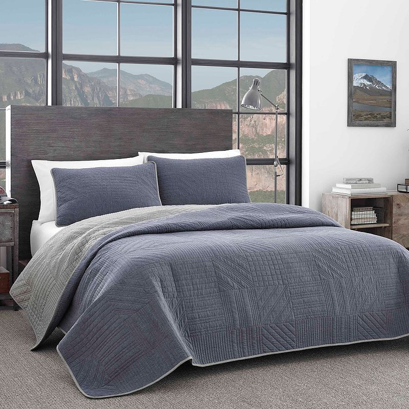 80800287 Eddie Bauer Hidden Lake Quilt Set, Blue, Twin sku 80800287