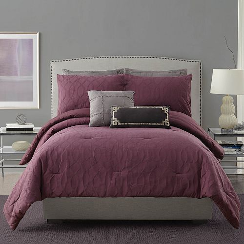 ayesha curry aubergine matelasse comforter collectio