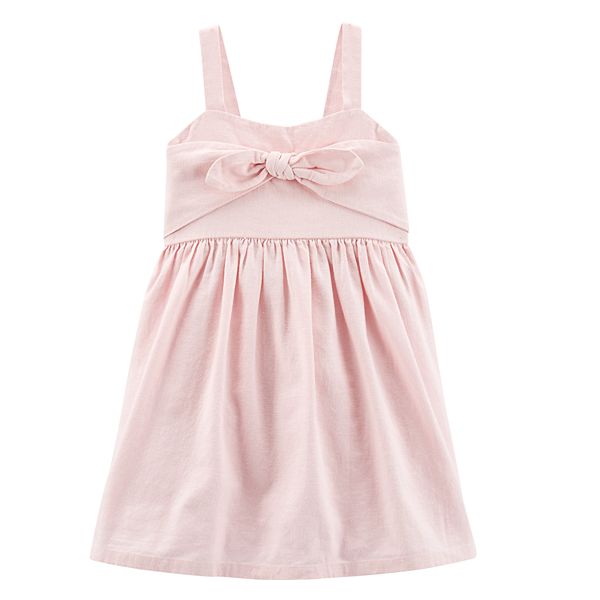 Toddler Girl Carter's Bow Linen-Blend Dress