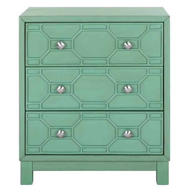 green emerald velvet dress 3 Drawer Cabinet With Hollow Carved 3 Drawer Dresser Storage Chest With  Metal Handles For Entryway Living Room Bedroom Light Green American Design  Mdf main image 0