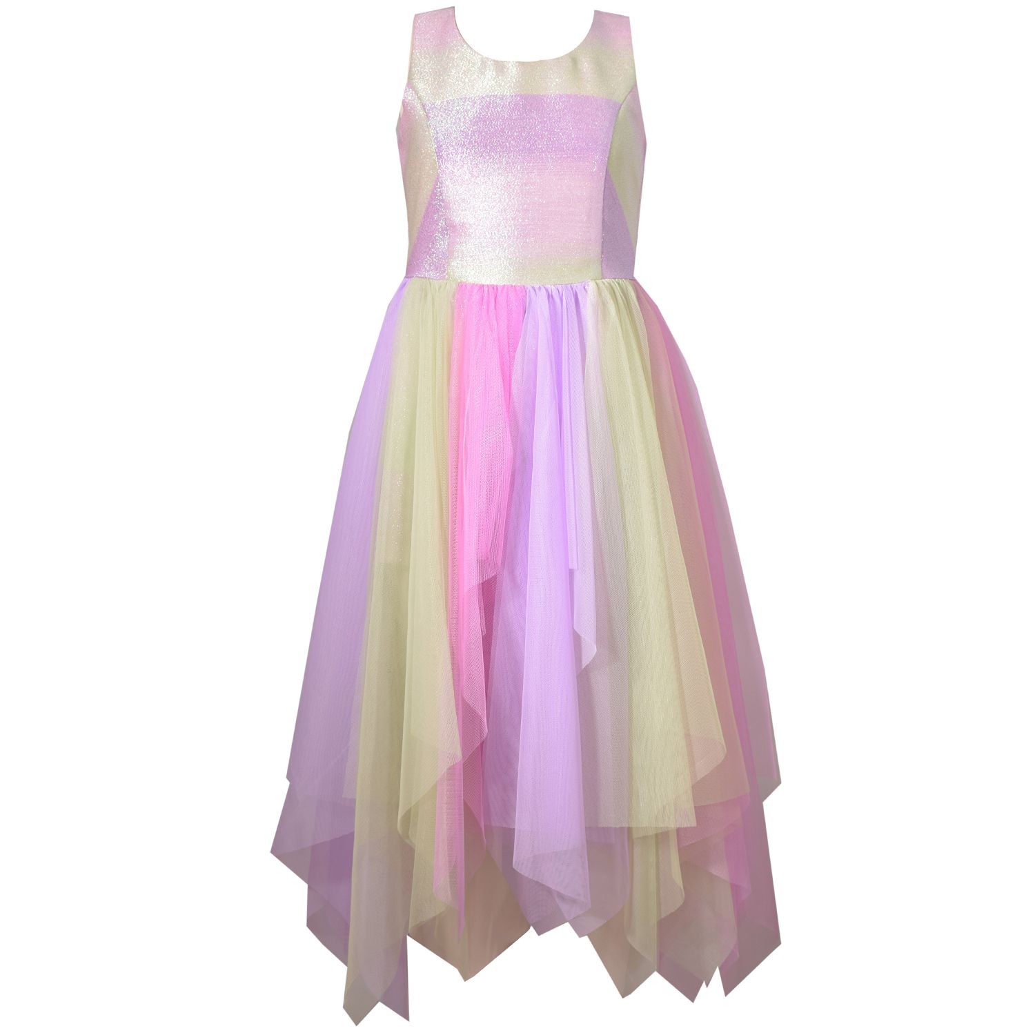 bonnie jean metallic ombre dress