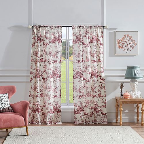 Greenland Home 2 Pack Classic Toile Window Curtains