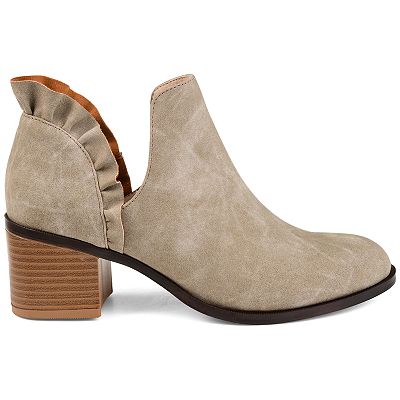 JOURNEE Collection Women s Lennie Ruffle Trim Ankle Booties