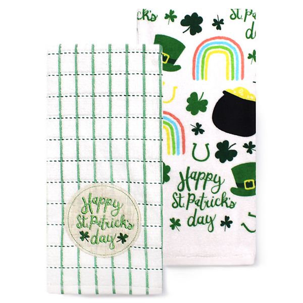 Celebrate St Patrick's Day Together "Happy St Patrick's Day" Kitchen Towel Set 