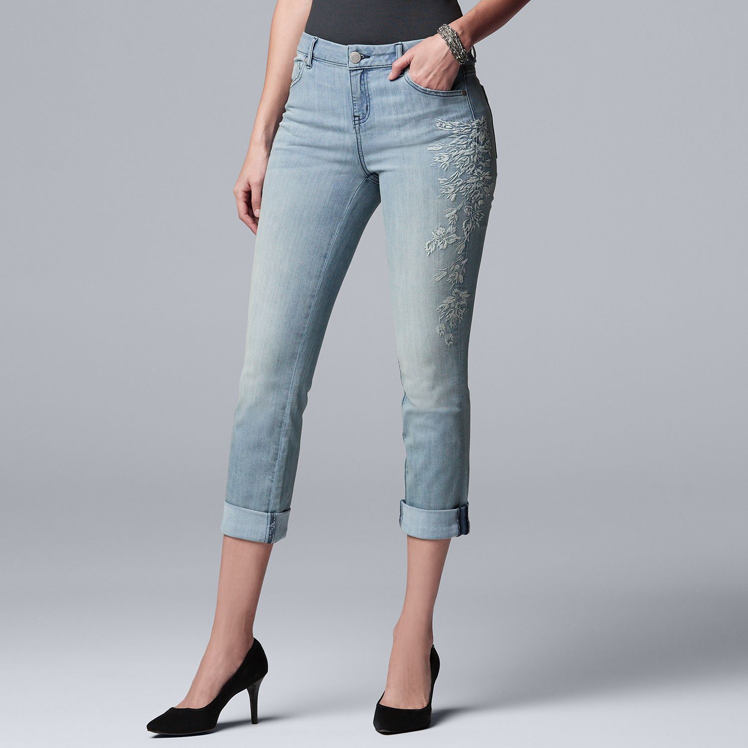 petite jean capri pants