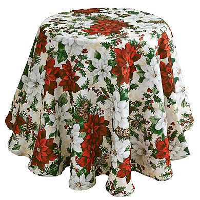 St. Nicholas Square® Poinsettia Print Tablecloth