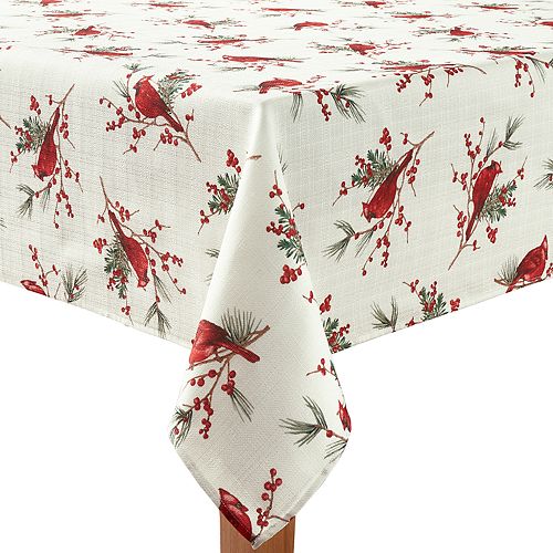 St. Nicholas Square® Cardinal & Sprig Toss Print Tablecloth