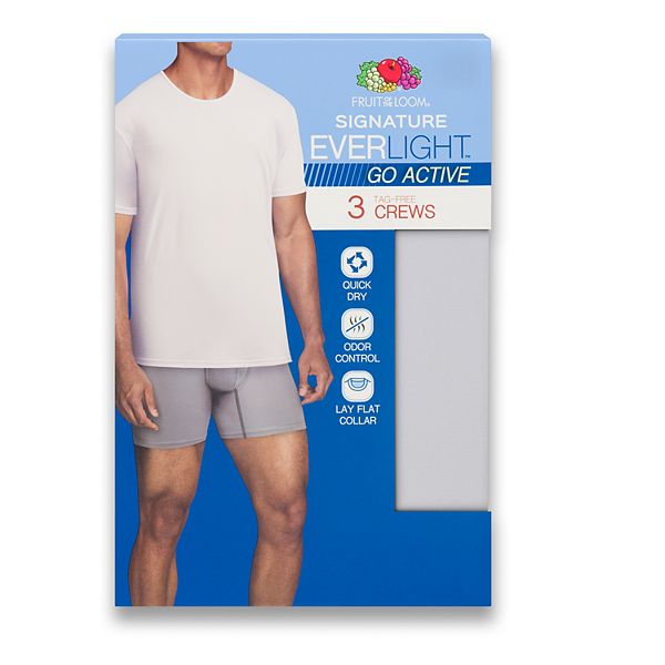 Men's Fruit of the Loom Signature Everlight Go Active 3pack Crewneck Tees