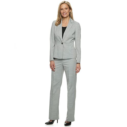 Women's Le Suit 1-Button Textured Pant Suit