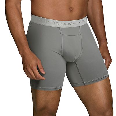 Men's EverLight Long Leg Black/Gray Boxer Briefs