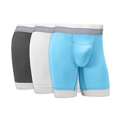 Men's Fruit of the Loom Signature Everlight Go Active 3-pack Boxer Briefs