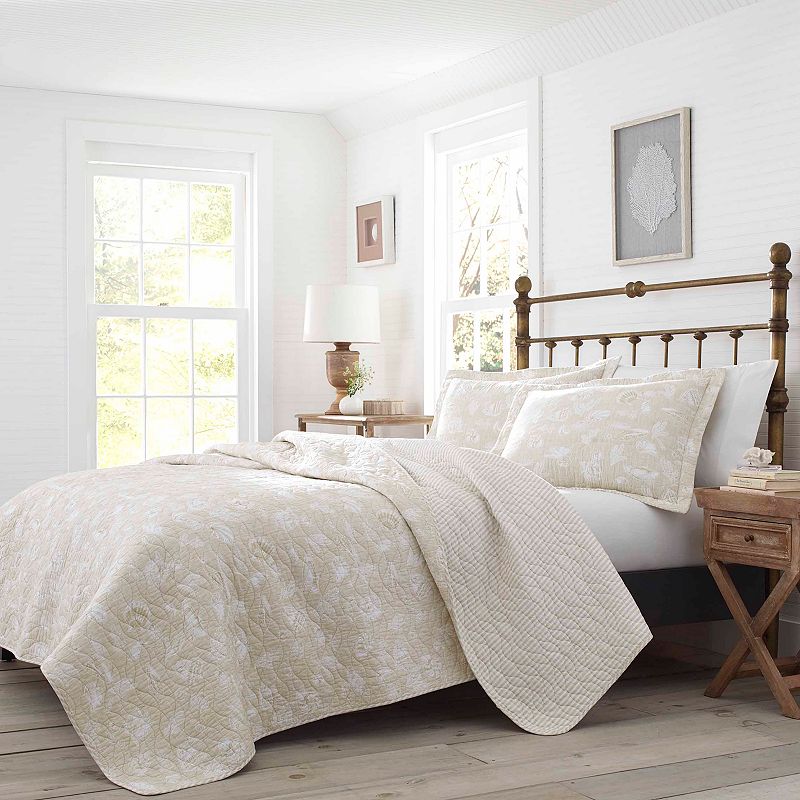 UPC 883893561380 product image for Laura Ashley Lifestyles Joans Excursion Quilt Set, Beig/Green (Beig/Khaki) | upcitemdb.com