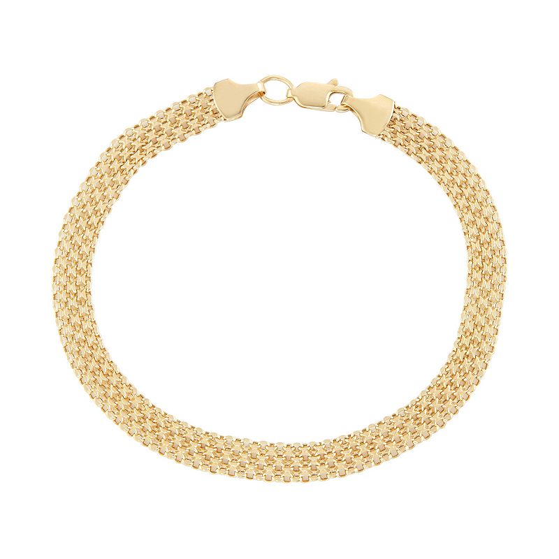 46255706 14k Gold Bismark Chain Bracelet, Womens, Size: 8,  sku 46255706
