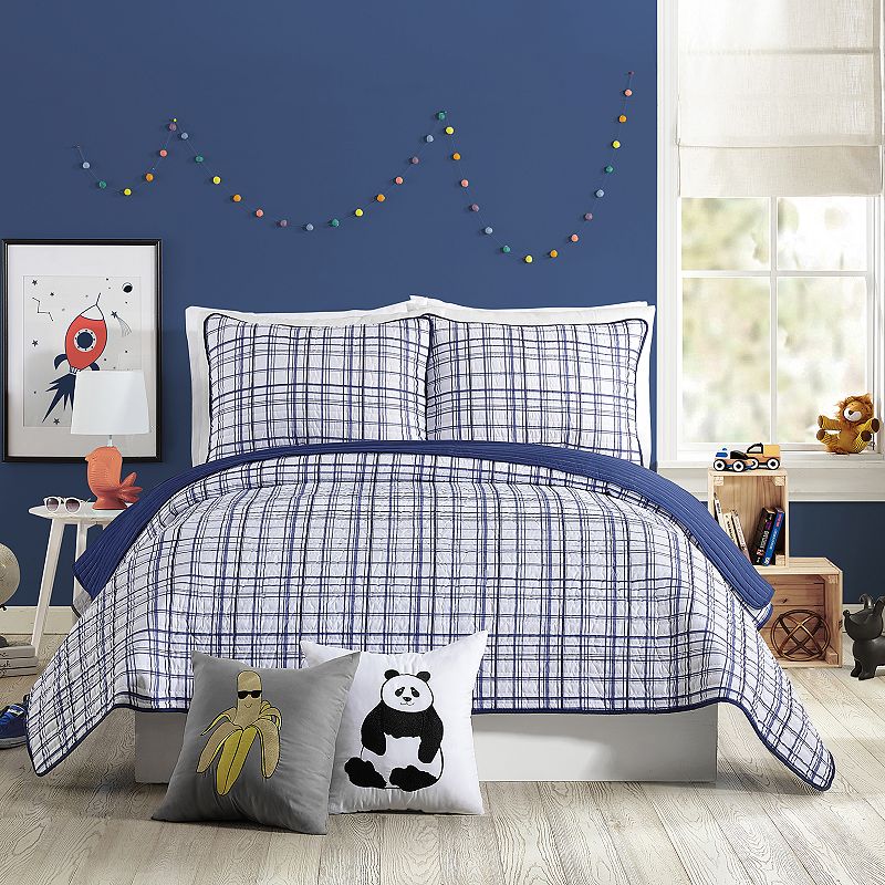 Urban Playground Marquis Quilt Set, Blue, Twin