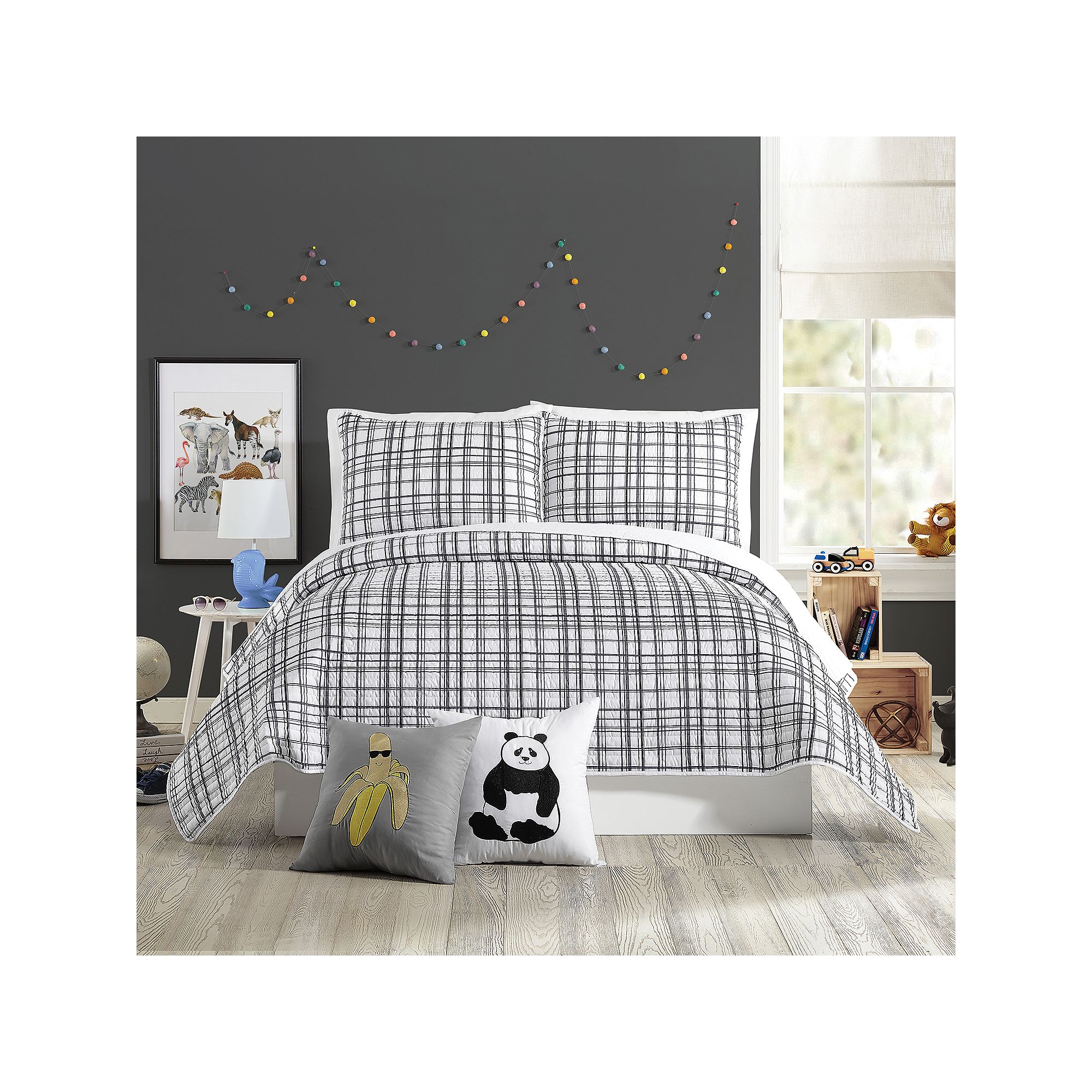Urban Playground Marquis Quilt Set, Gray