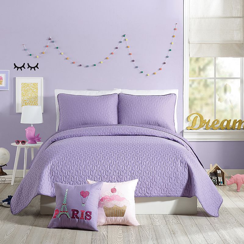 Urban Playground Coty Quilt Set, Purple, Full/Queen