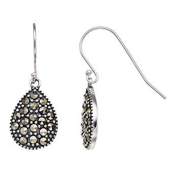 Tori Hill Genuine Marcasite Teardrop Earrings