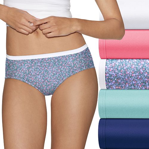 Hanes Ultimate 6 Pk Ultra Soft Cotton Comfort Hipster Panties 41huc6 3126