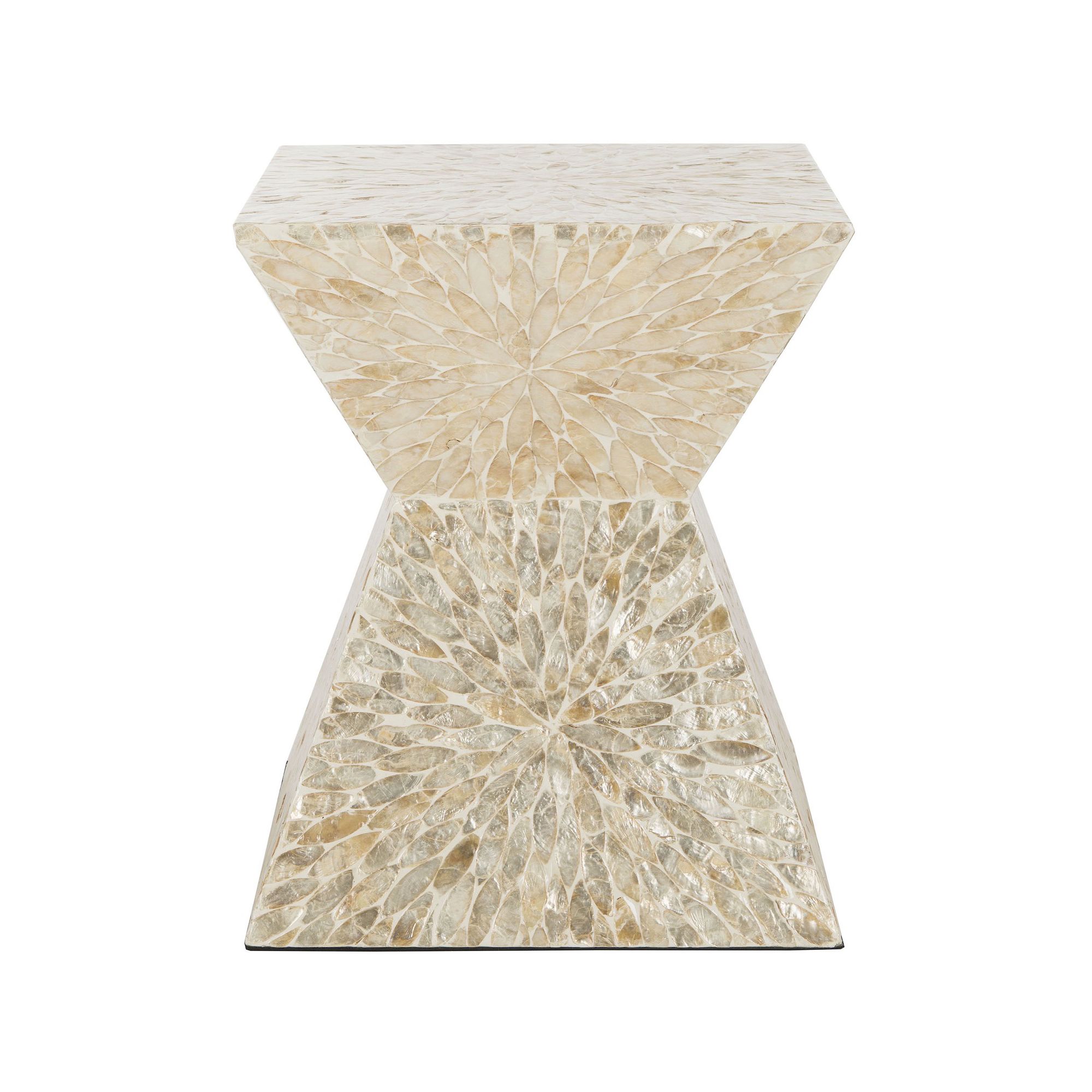 Safavieh Calypso Sunburst Mosaic Stool, Multi Beige
