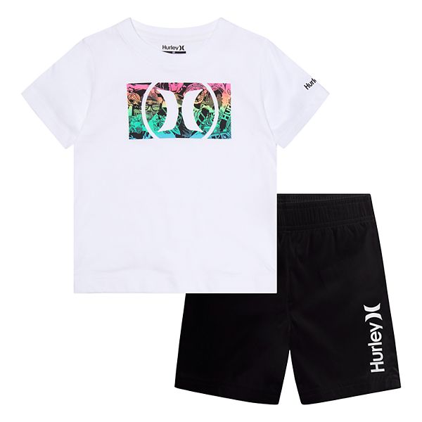 Toddler Boy Hurley TShirt & Board Shorts Set