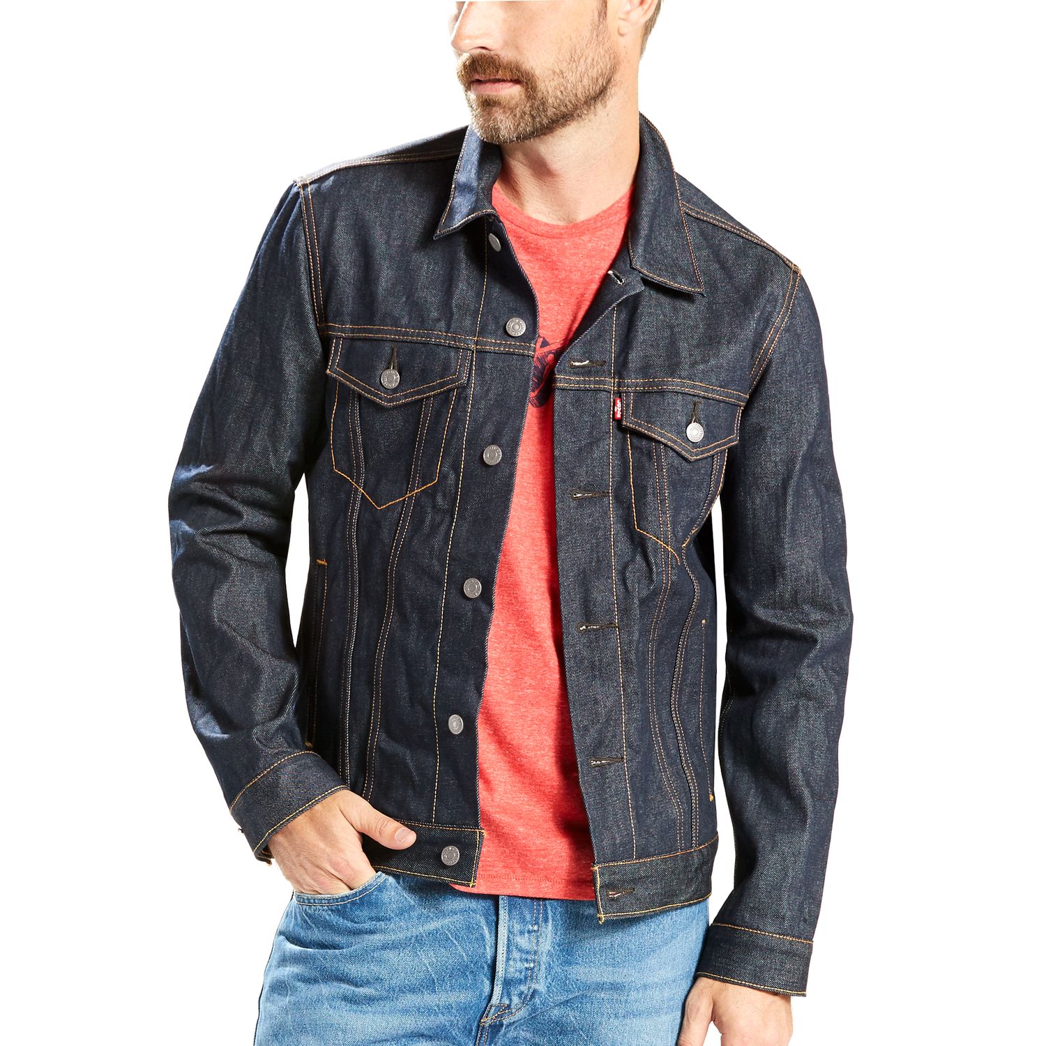 levi's big and tall trucker jacket