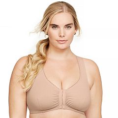 Flywake Womens Plus Size Front-Close Underwire Women's No Sponge No Steel  Ring Bra Top Support Large Size Large Cup Body Sculpting Gathering Collar  Women's Underwear 