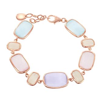Nautica Rocks 14k Rose Gold Over Silver Cat's Eye Bracelet