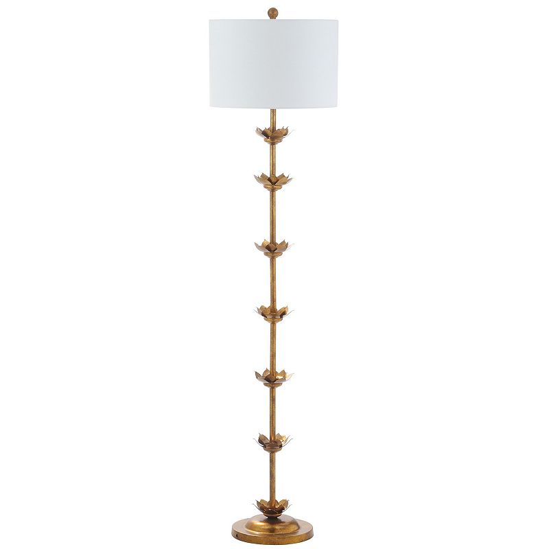 Safavieh Landen Leaf 63.5 in. H Floor Lamp  Antique Gold