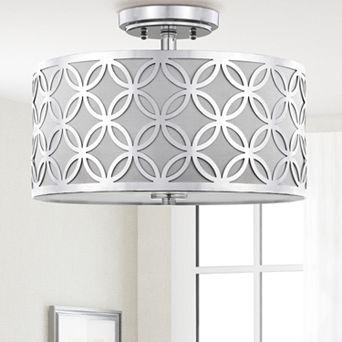 Safavieh Cecily Leaf Trellis Dia Chrome Flush Mount Light